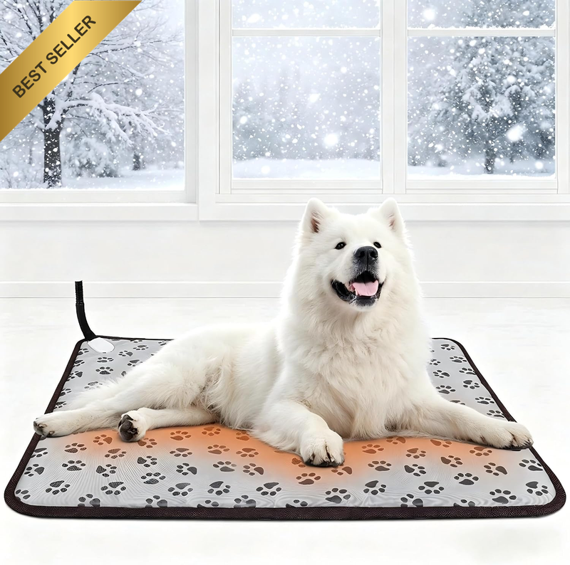 Pet Heated Mat for Cats Dogs, Pet Heating Pad with Indicator and Remote, Waterpr