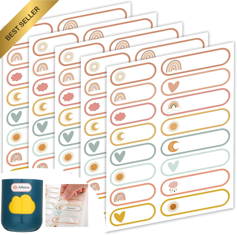 Kids Label for Daycare, 320 Pcs Baby Bottle Labels, Name Labels Kids, Self Lamin