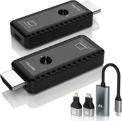 Mini Portable Wireless HDMI Transmitter and Receiver 4K,Plug & Play, 1080P HD
