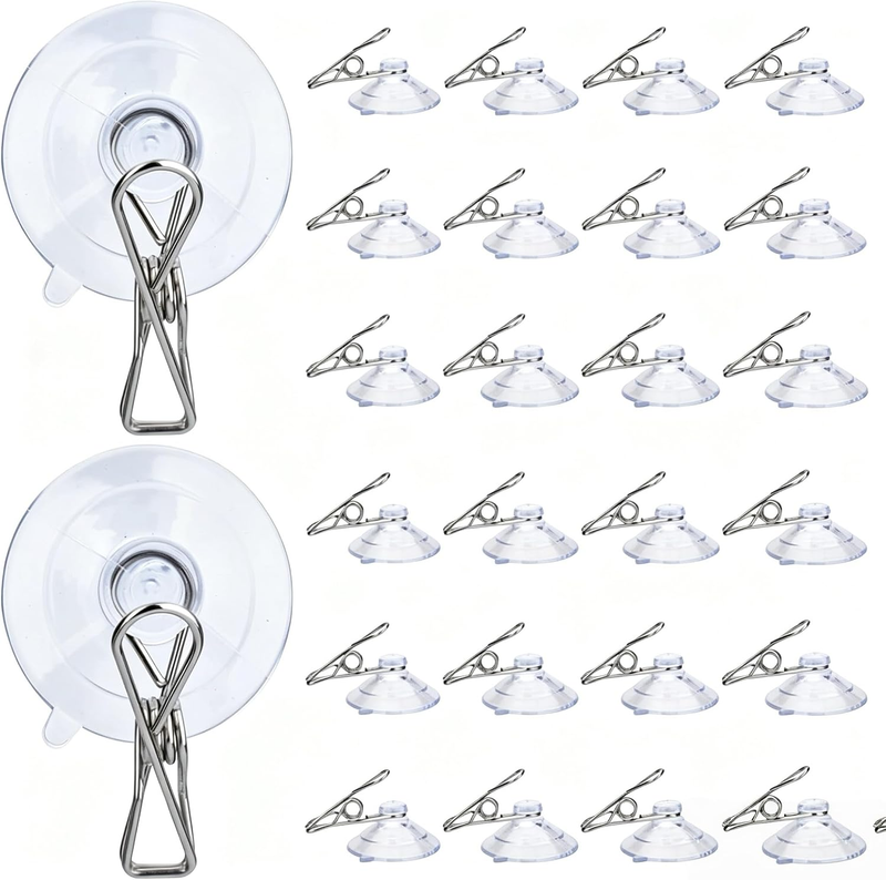 Accencyc 24Pcs Suction Cup Clips for Windows 2