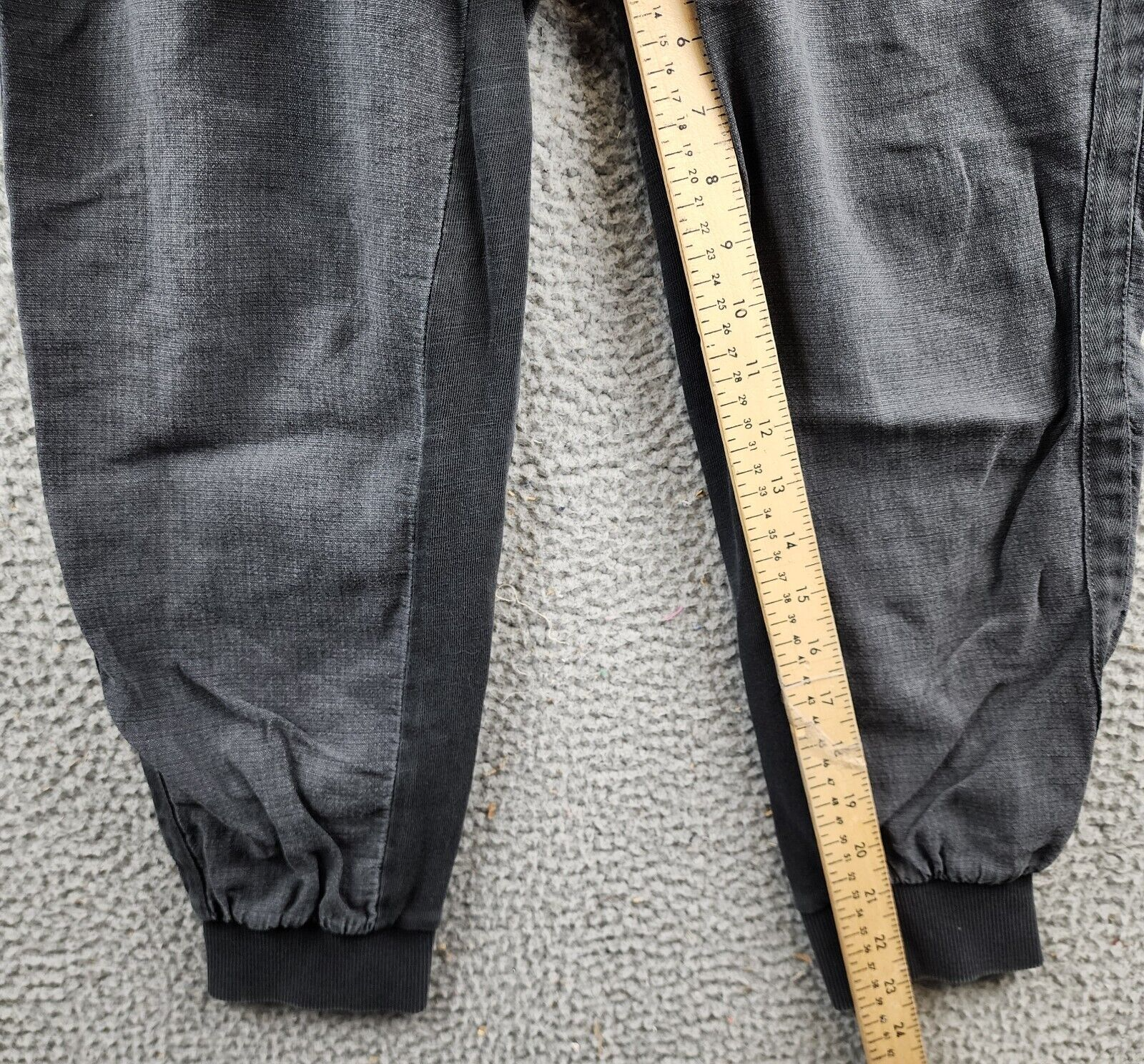 Splendid Lakeside Cropped Jogger Pants Women's M Charcoal Linen Blend Drawstring - Picture 8 of 15