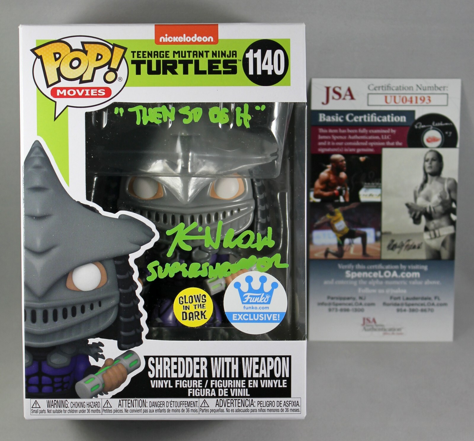 KEVIN NASH SIGNED SUPER SHREDDER FUNKO POP FIGURE TMNT NINJA