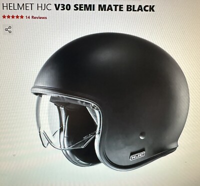 HJC V30 Semi Black Helmet -Medium
