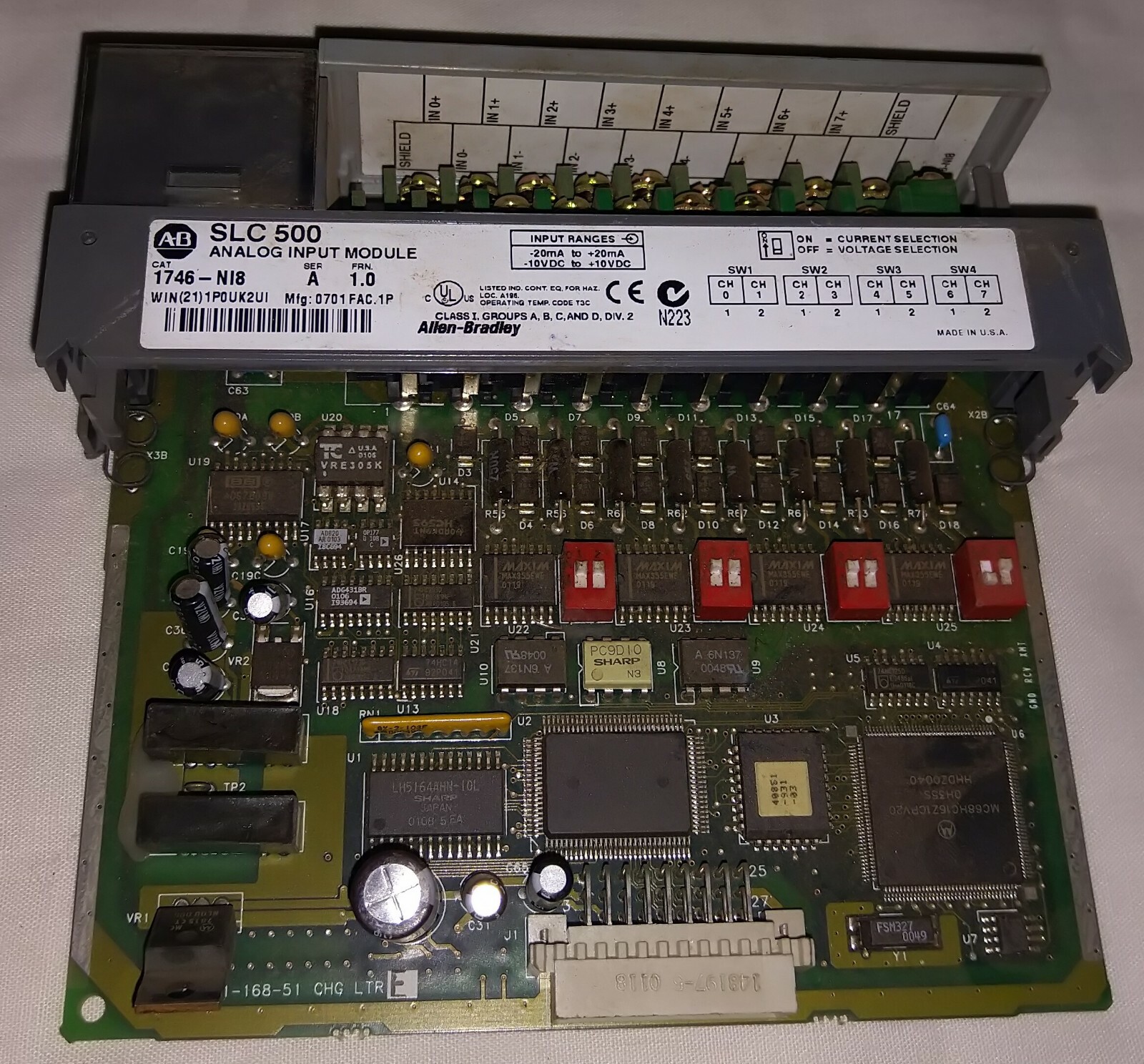 Allen-bradley 1746-ni8. Analogue input module цена. Avm модуль chery. +input +module slim +usb. Slc 500 allen bradley внешний вид контроллера.