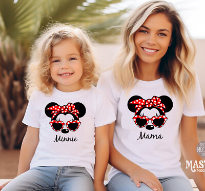 Disney Mama Minnie T-Shirt, Matching Family Disneyland Trip Shirt,Disney Tee Top
