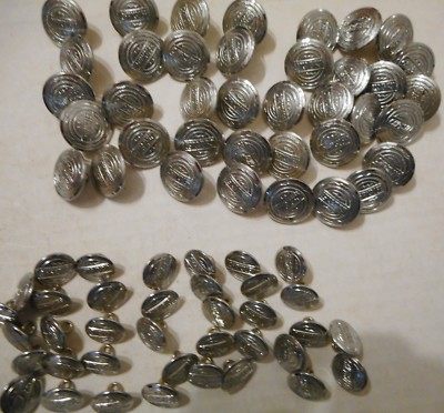 LOT OF 70 USED CHRYSLER MOTORS STAFF BRASS COAT BUTTONS