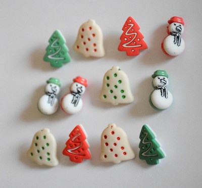 Christmas Cookies /  Buttons Galore / Holiday Cookie Shank Buttons