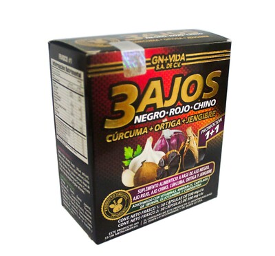 3Ajos Con Cartilago de tiburon, Auxiliar Dolor de Huesos y Articulaciones