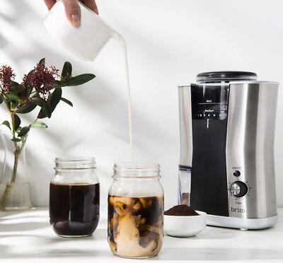 BRIM Conical Burr Coffee Grinder, Uniformly Grinds Beans for 1-17 Cups of Cof...