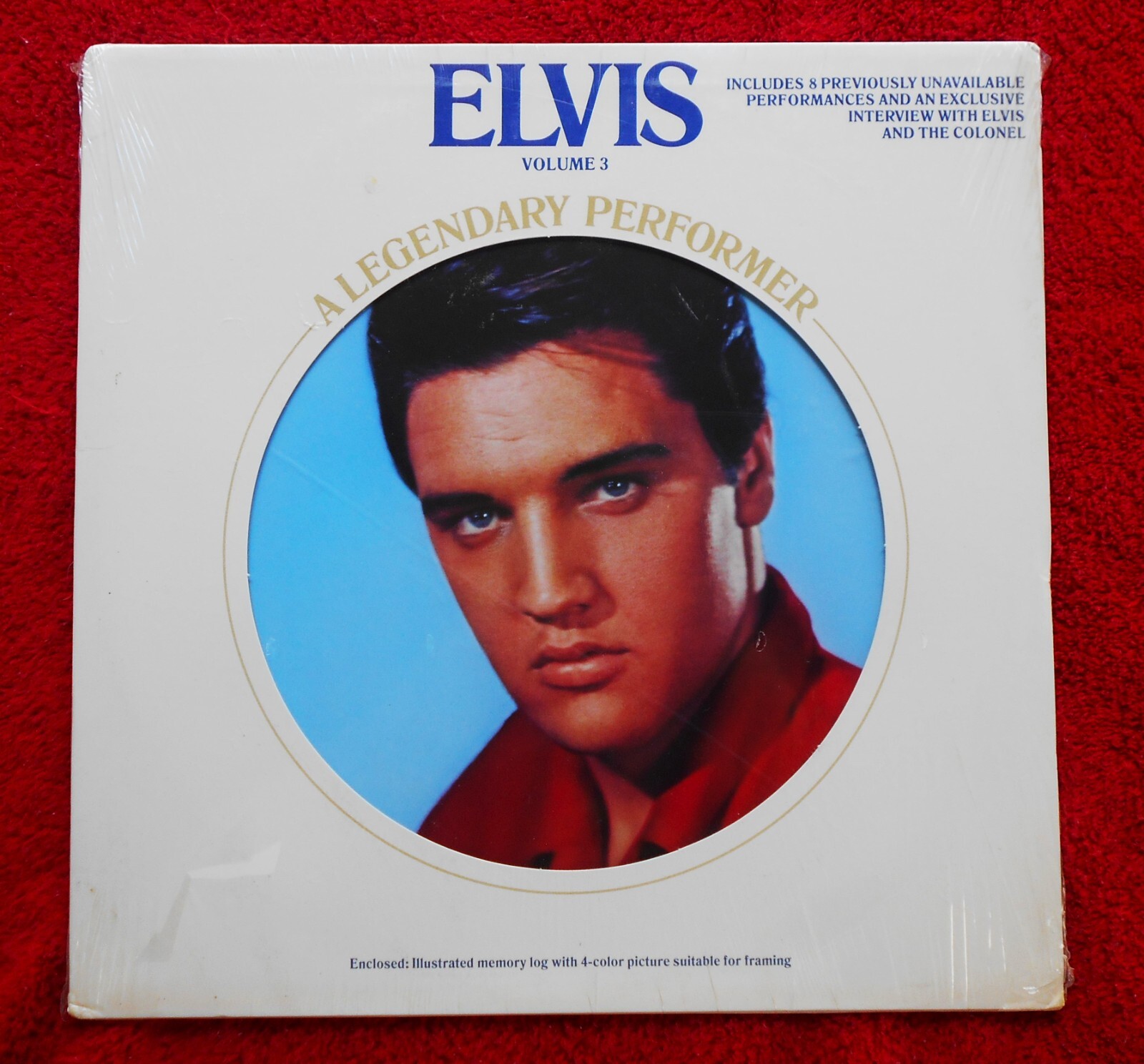 ELVIS PRESLEY A LEGENDARY PERFORMER VOLUME 3 1978 SEALED LP