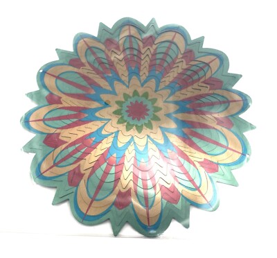 Risemart Multi-Color Wind Spinner 12 Inches Hanging Geometric Pattern
