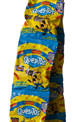 Quesitos boquitas Diana de El Salvador pack of 12 Cheese flavored puffcorn Snack