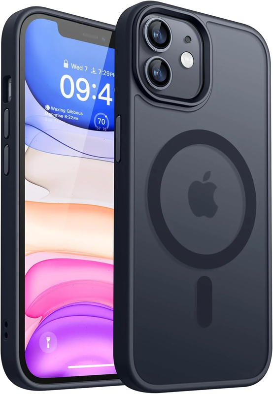Magnetic Case Designed for Iphone 11, Translucent Matte Cover, Black