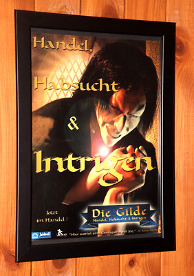 2002 Europa 1400 The Guild PC  Windows Old Promo Small Poster / Ad Page Framed