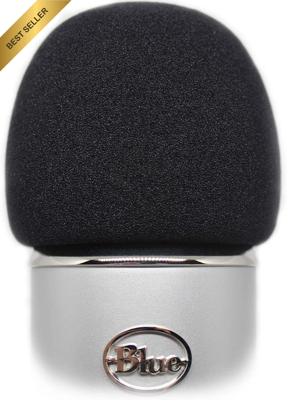 Professional Foam Windscreen for Blue Yeti - Covers Other Large Microphones Such