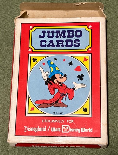 Vintage Walt Disney World Mickey Mouse JUMBO Playing Cards
