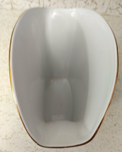 Tall porcelain vase color pink gold peacocks studio made