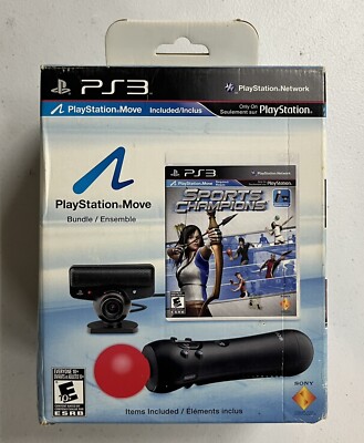PS3 Move Motion Controller & PlayStation Eye Camera Bundle Sports Champion NEW