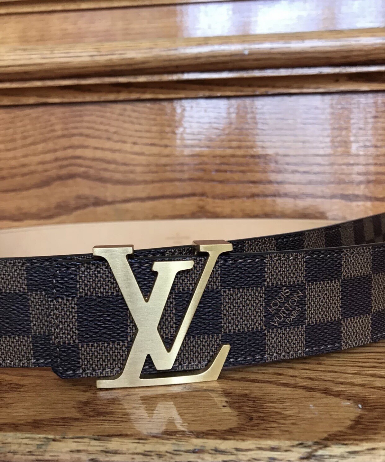 Authentic Louis Vuitton Brown Damier Belt 