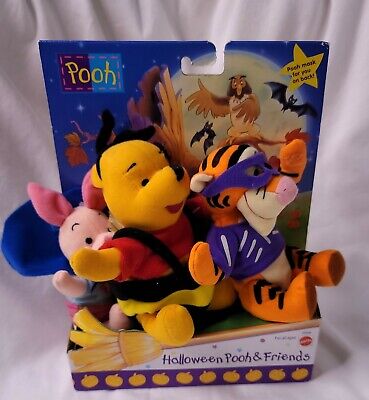 Mattel Plush Winnie The Pooh and Friends In  Halloween Costumes NEW IN PACKAGE 