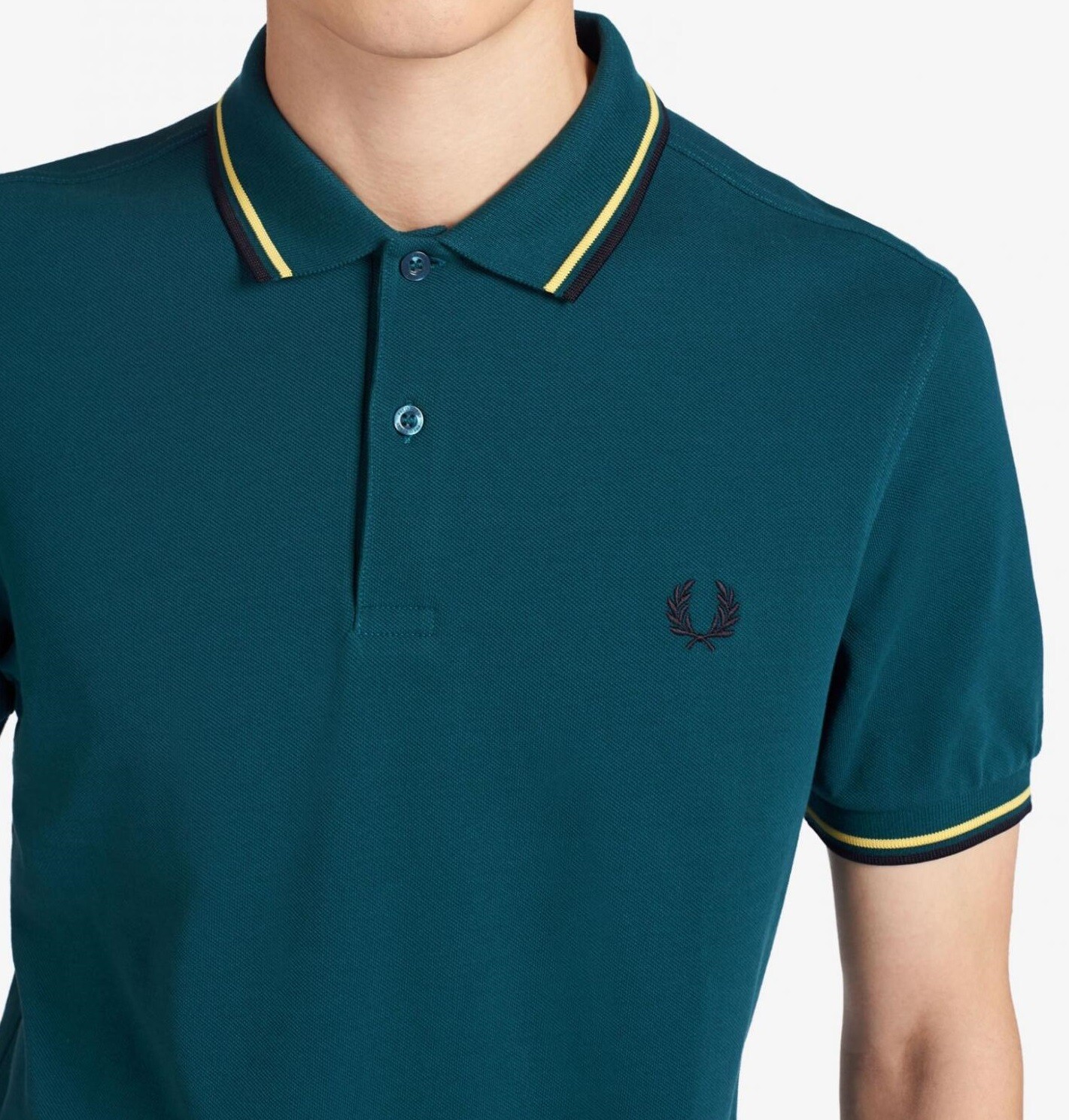 FRED PERRY TWIN TIPPED POLO SHIRT M3600 K87 PETROL COTTON FRED PERRY TWIN TIPPED POLO SHIRT M3600 K87 PETROL COTTON