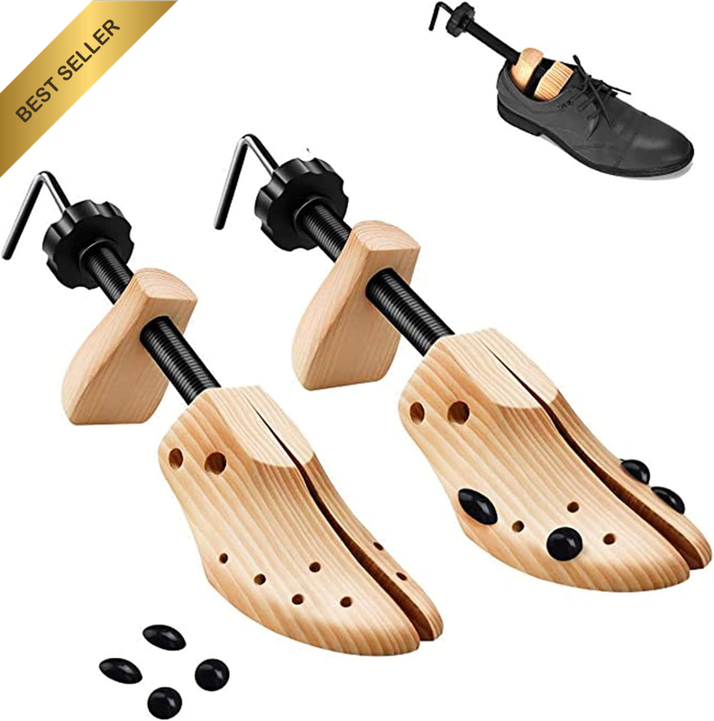 Pair of Wooden Shoe Stretcher, Adjustable Shoe Trees for Men and Women Wood Shoe