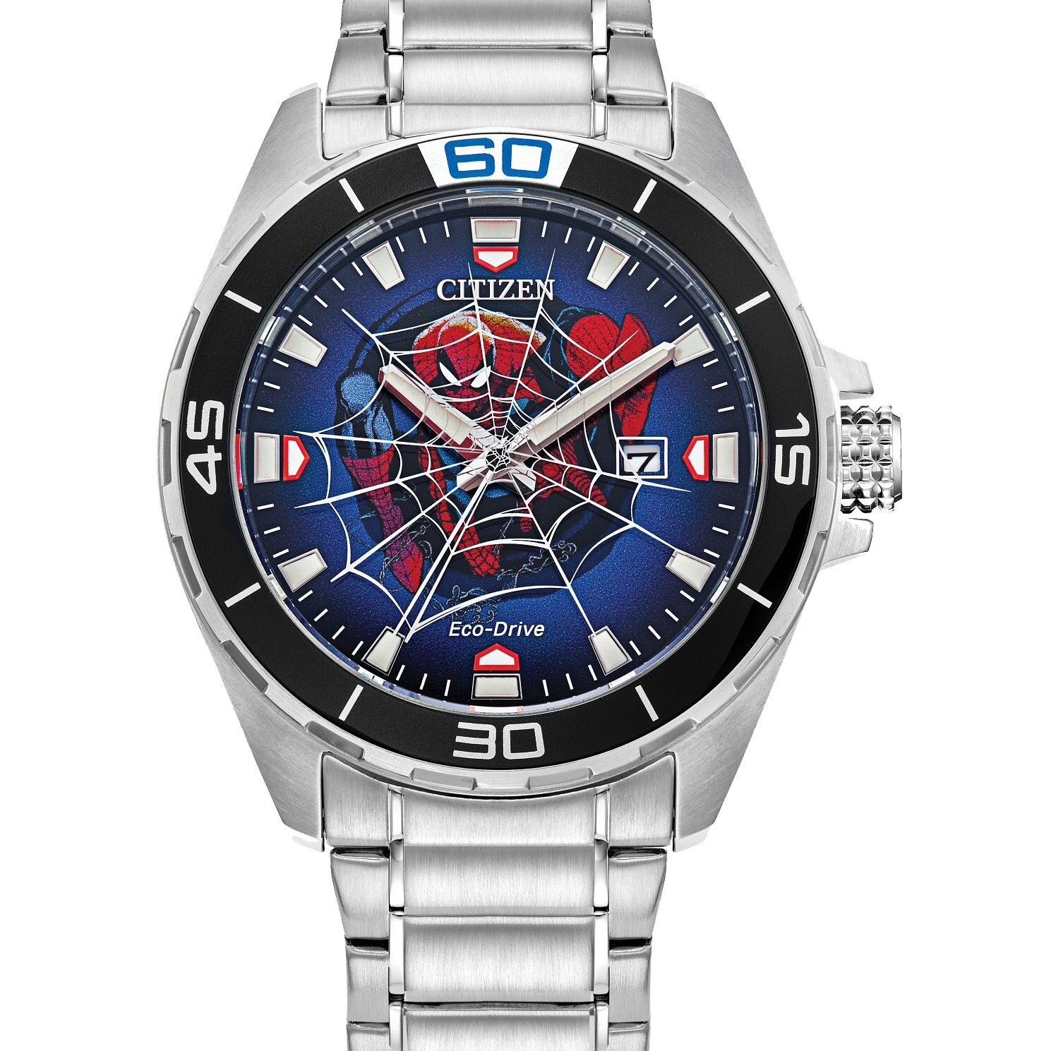 Pre-owned Citizen Reloj  Hombre Marvel Spider-man Bm7610-52w Acero Ecodrive