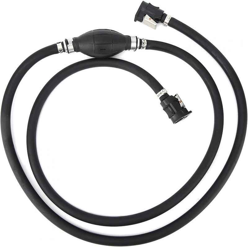 Fuel Gas Line Assembly, 3/8in Boat Motor Fuel Gas Line Hose with Primer Bulb Con