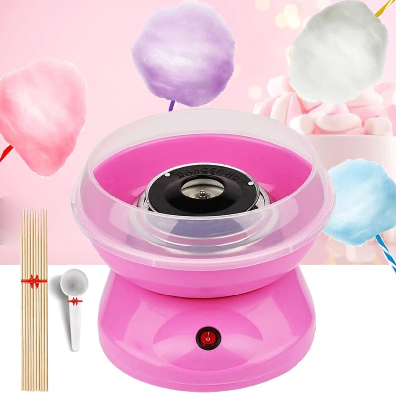 Pink Cotton Candy Machine, Homemade Portable Cotton Candy Maker