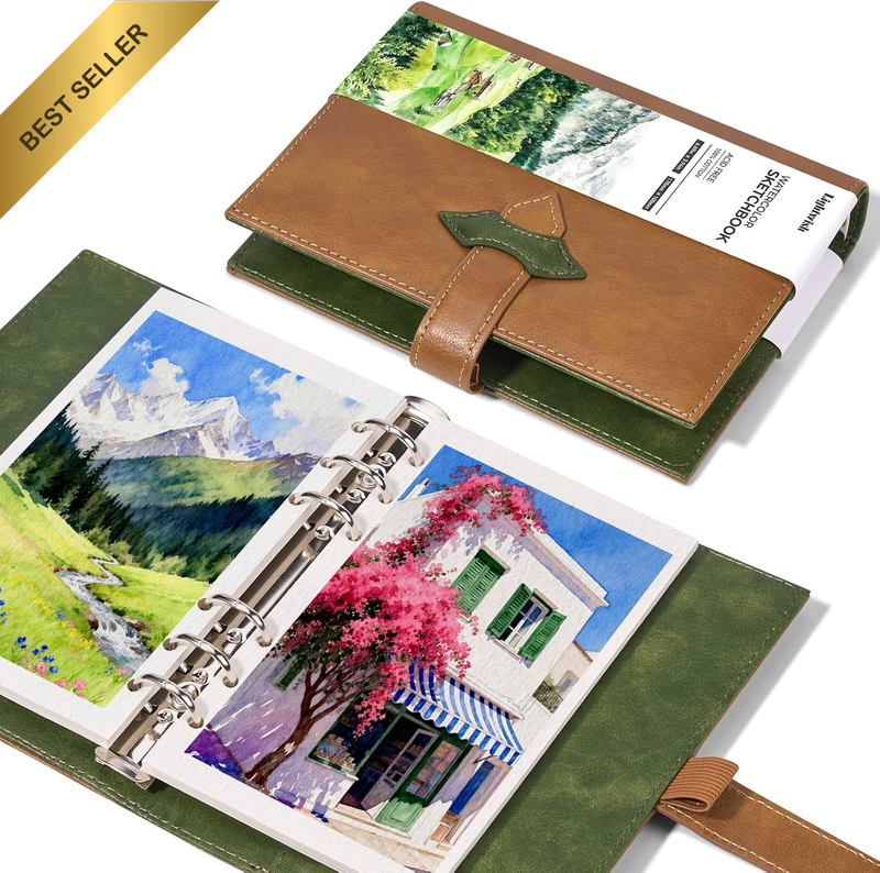 Watercolor Sketchbook, 100% Cotton 300Gsm Cold Press, 6.69