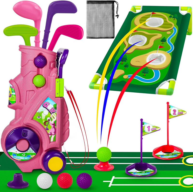 Club Set For Kids, Indoor Outdoor Sports Toys For Girls Boys