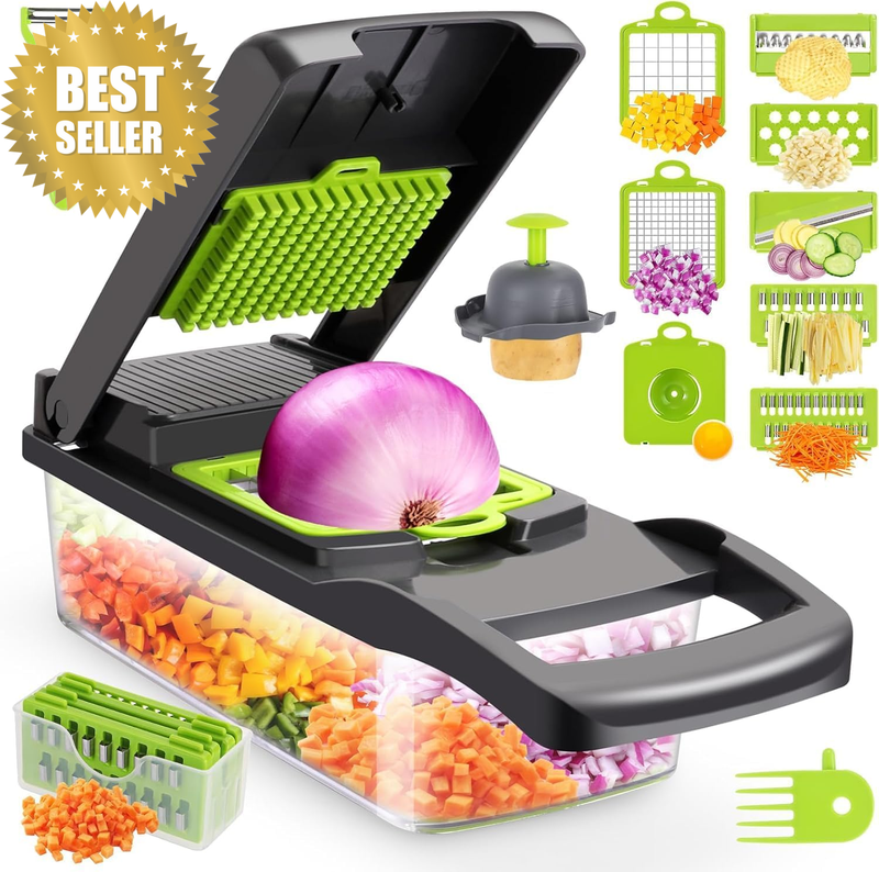 Vegetable Chopper, Multifunctional 13-In-1 Food Choppers Onion Chopper Vegetable
