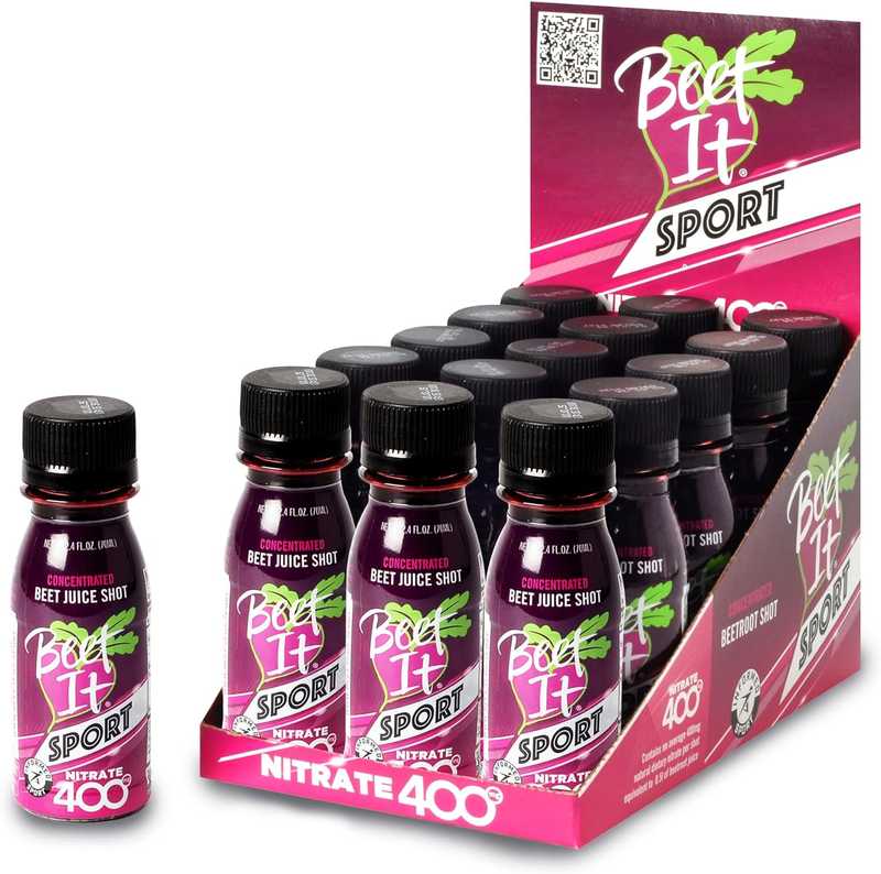 BEET IT Sport Pro-Elite 15 Shots Nitrate 400 Non GMO Certified Each Shot Contains 400 Mg Dietary Beet Nitrates - Nitric Oxide Booster - High Nitrate Beet Juice
