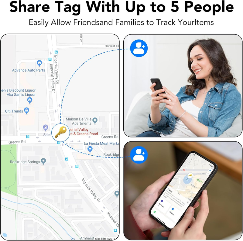 Air Tracker Tags-4 Pack: Smart Bluetooth Tracker, Item Finder Works with Apple F