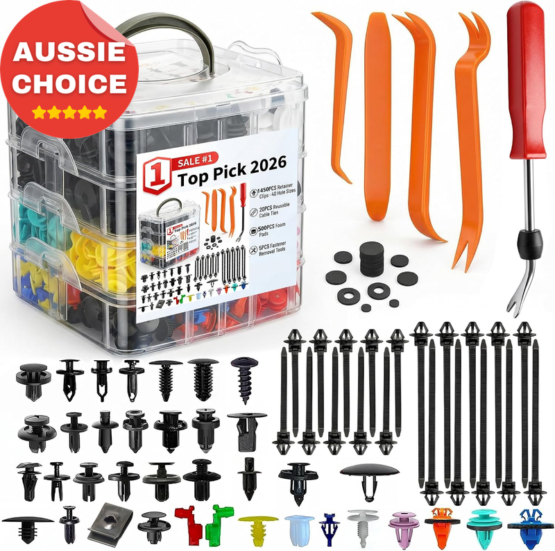Car Push Retainer Clips Fasteners Kit 40 Rivets Set for Toyota GM Ford Honda