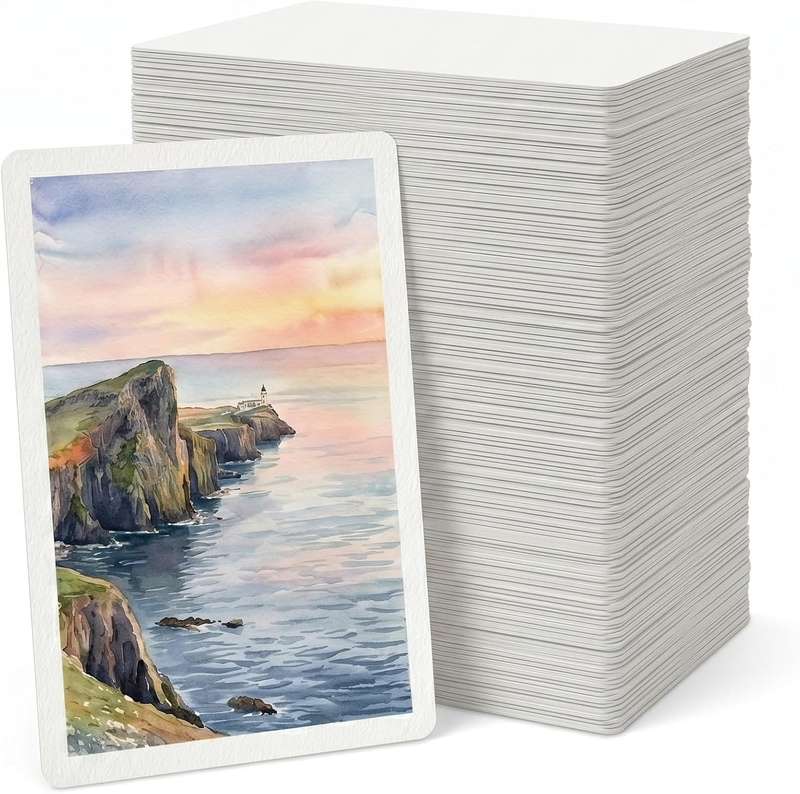 Watercolor Drawing Paper A4 50 Sheets Thick Pad for Students and Amateur Artists