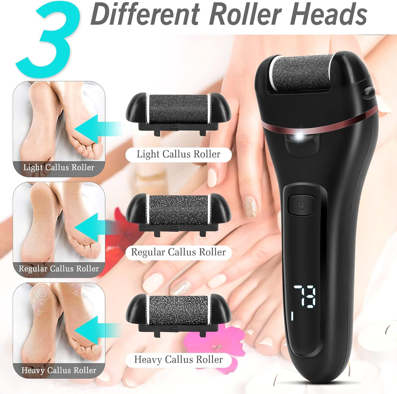 Electric Callus Remover for Feet, 2 Speed Electric Foot File, Rechargeable Foot