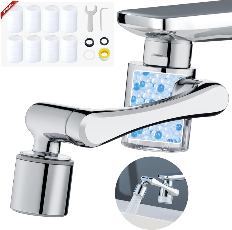 With 8 Cartridges, 1080&deg; Swivel Spray Faucet