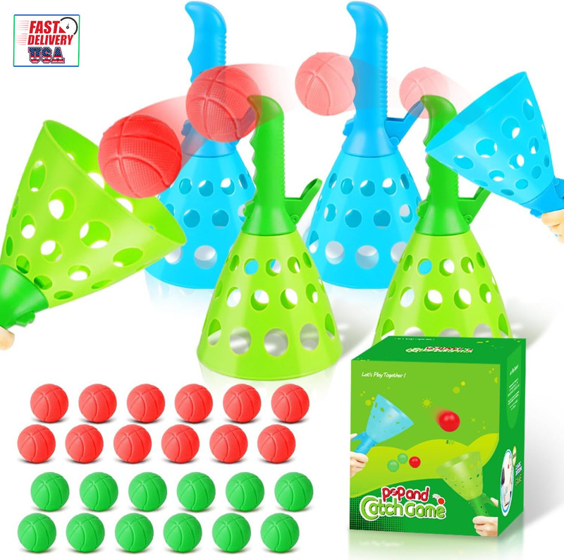 Outdoor Indoor Game Activities for Kids, Pop-Pass-Catch Ball Game with
