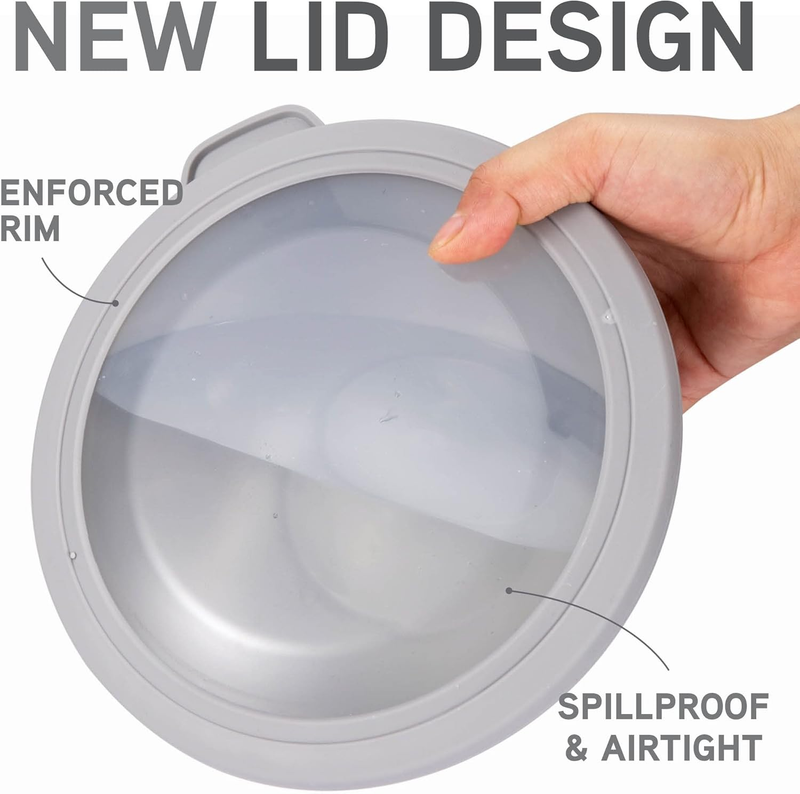 Mixing Bowls with TPR Lids - 12 Piece Plastic Nesting Bowls Set Includes 6 Prep