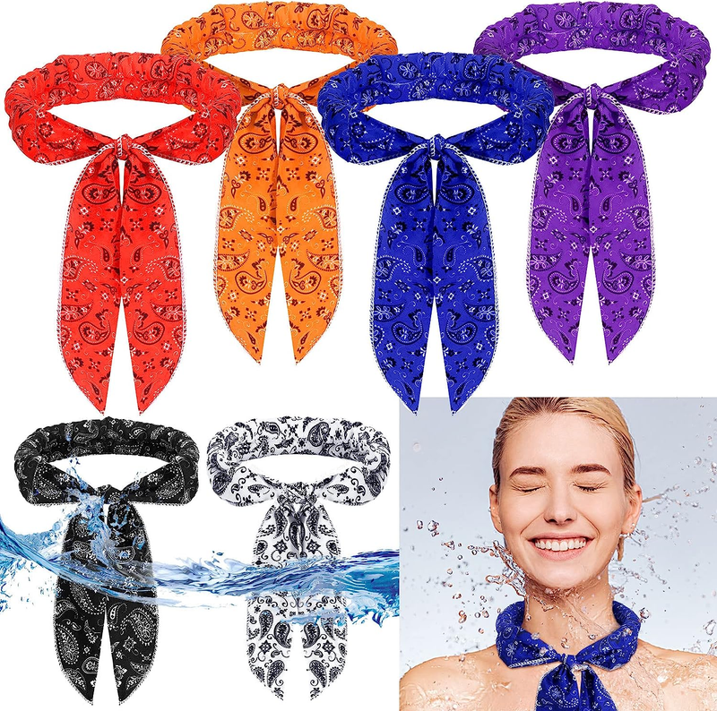 Multicolored Cooling Scarf Water Soaking
