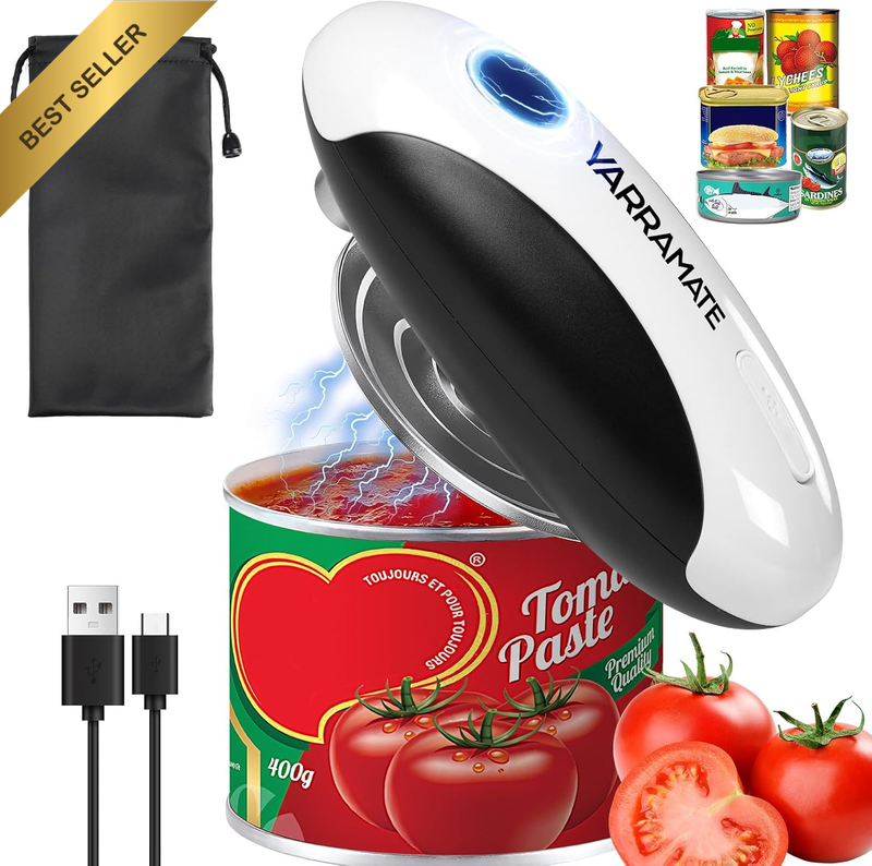 Electric Can Opener, One Touch Rechargeable Automatic Can Openers for Kitchen Fi