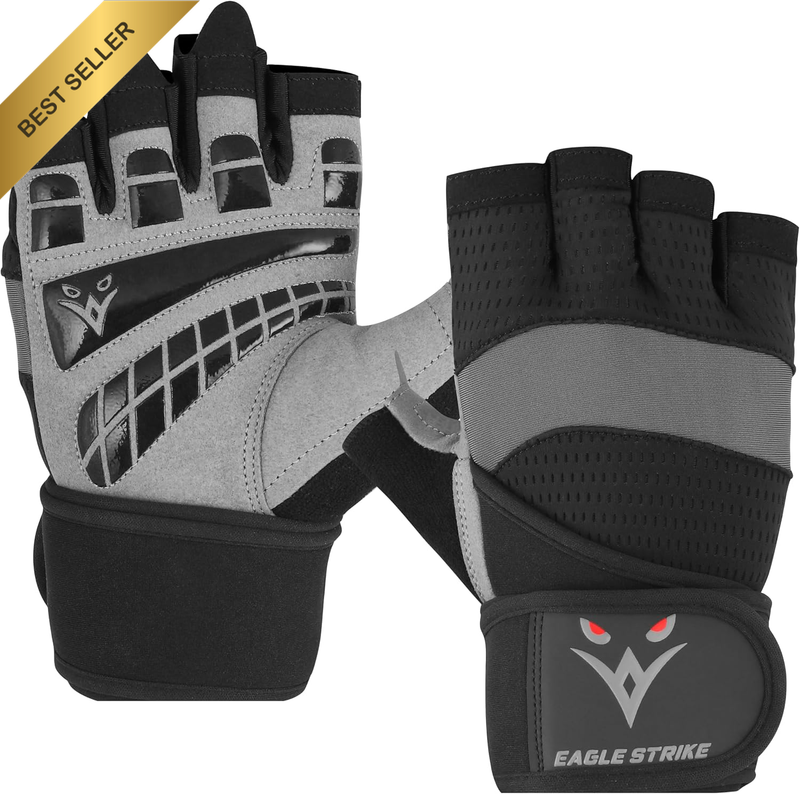 2024 Lightweight Padded Workout Gloves – Full Protection with Wrist Support Stra