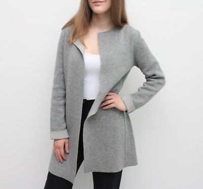 Women's IRIS VON ARNIM Cashmere Long Cardigan Sweater Jacket Size M Strickjacke