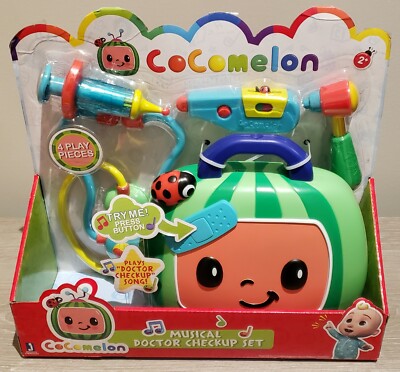 COCOMELON Musical Doctor Checkup Case  4-Piece Play Set - NEW