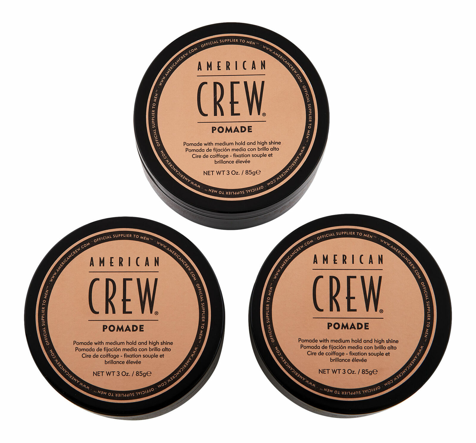 American Crew Pomade Packaging 3oz -3 pack