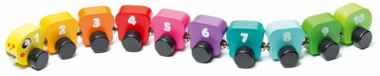 Cubika Holzspielzeug Regenbogenraupe