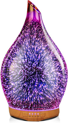 280Ml Essential Oil Diffuser 3D Hand-Blown Glass Aroma Diffusor, Aromatherapy Un