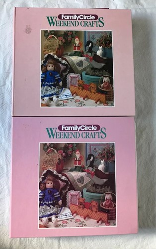 Lot of 2 Family Circle Weekend Crafts Gift Ideas Instructions Patterns Books FUN
