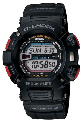 Casio G-Shock Men's Mudman Digital Black Resin Band Sport 48mm Watch G9000-1V